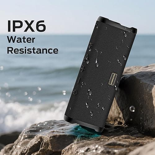 Monster Prism Bluetooth Speaker, Portable Wireless Speakers with 20W Stereo Sound, 24H Playtime, IPX6 Waterproof, TWS Pairing, Bluetooth 6.0, AUX & TF-Card Input, for Home/Outdoors/Beach/Travel thumbnail 7