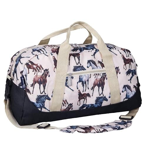 Wildkin Kids Overnighter Duffel Bag – Carry-On Size, Ideal for School & Sleepovers – Horse Dreams - Image 1