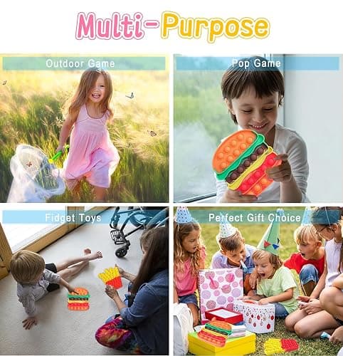 3 Pcs Fidget Sensory Toys, Push Bubble Poppers Hamburger French Fries Drinks Bulk Sets,Silicone Stress Relief Toy for Toddler Kids Boys Girls Adults,Birthday Gifts Party Favors,Classroom Prizes thumbnail 9
