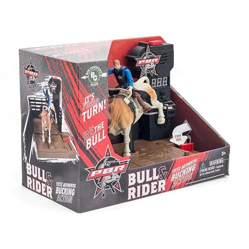 Big Country Toys PBR® Bucking Bull & Rider Playset – Interactive Bull Riding Toy with Chute Gate, Timer, Sound Effects & Play-by-Play Announcer thumbnail 6