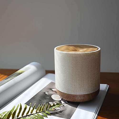 ZmarKraft Essential Oil Diffuser 200ml with Fabric Cover and Night Lamp | Ultrasonic Aroma Diffuser | Humidifier w Lights | Room Decor | Small Humidifier for Bedroom | Gift (Light Brown) thumbnail 5