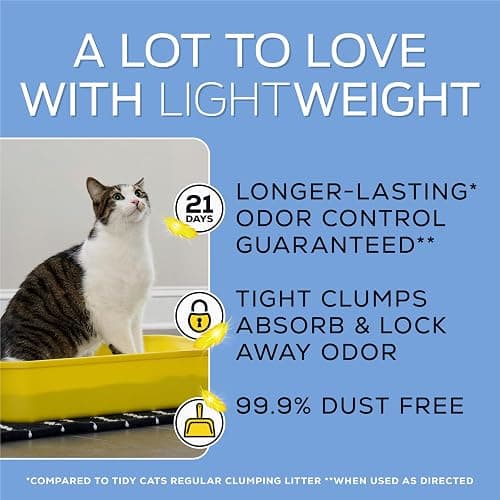 Purina Tidy Cats LightWeight Glade Clear Springs Litter, 17 lb | Glade Scented, tight clumping and low-dust formula offers 21-day odor control for multi-cat homes thumbnail 6
