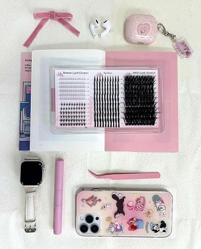 Wispy Lash Clusters with Spikes Volume Eyelash Clusters with 2 Styles Bottom Lashes 100D Mink Cluster Eyelash Extensions 380PCS Spiky Individual Lashes with Bottom Lash Clusters by Boahankuke thumbnail 9