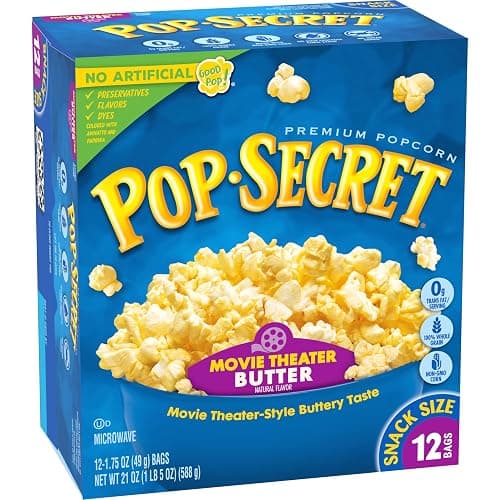 Pop Secret Microwave Popcorn, Movie Theater Butter Flavor, 1.75 Oz Snack Bags, (Pack of 12) thumbnail 8
