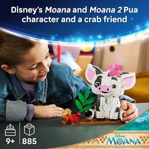 LEGO Disney Moana Pua 43292 | Building Toys for Girls & Boys, Ages 9+, Moana Displayable Toy for Bedroom & Desk, 885 pieces, Gift for Birthdays thumbnail 2