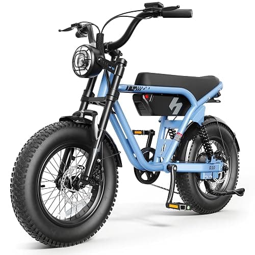 Hopepeak D10 Electric Bike for Teens Adults, Peak 1500W/1800W Motor, 48V 13Ah/15.6Ah Battery 16"×4.0"/20"×4.0" Fat Tire All-Terrain E Bike, Disc Brakes, Full Suspension, Ebike on Mountains, Snow - Image 1