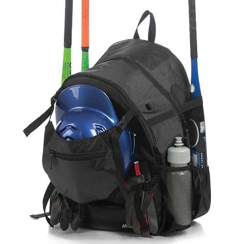 Athletico Advantage Baseball Bag - Baseball Backpack With External Helmet Holder for Baseball, T-Ball & Softball Equipment & Gear for Youth and Adults | Holds Bat, Helmet, Glove, Shoes - Image 1