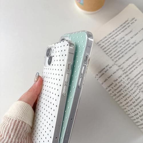 QLTYPRI Cute Phone Case for iPhone 13/iPhone 14 Case Polka Dot Fashion Aesthetic Design for Women Girls, Slim TPU Shockproof Protective Phone Cover for iPhone 13/14 - Clear thumbnail 4