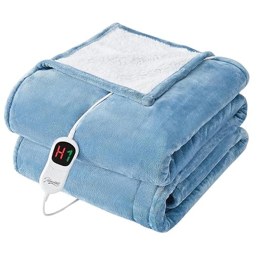Homemate Heated Electric Blanket Twin 62"x84" Heating Throw Blanket | Fast Heating with 10 Heating Levels 8 Hours Auto Off Over-Heated Protection Warm Soft Flannel Winter Gifts for Women ETL thumbnail 2