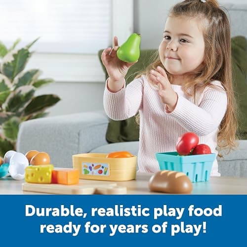 Learning Resources New Sprouts Farm-to-Table Fresh Market - Pretend Play Food for Kids, Grocery and Kitchen Play Toys, Toddler Fine Motor Skills, Montessori Activities, Gifts for Boys and Girls thumbnail 2