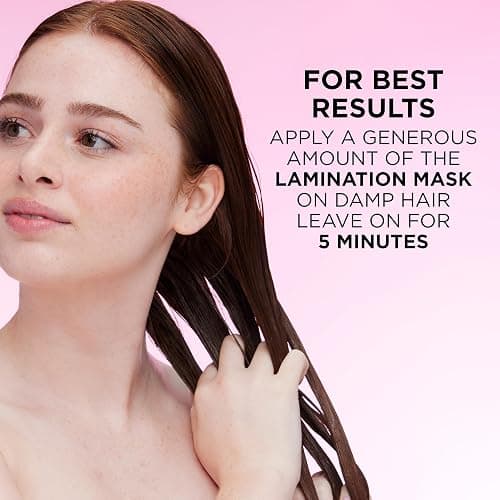 L'Oreal Paris Glossing Lamination Hair Mask with Glycolic Acid, Hair Treatment for Lasting Shine and Smoothness for Dull, Dry Hair, EverPure, 5.1 Fl Oz thumbnail 9