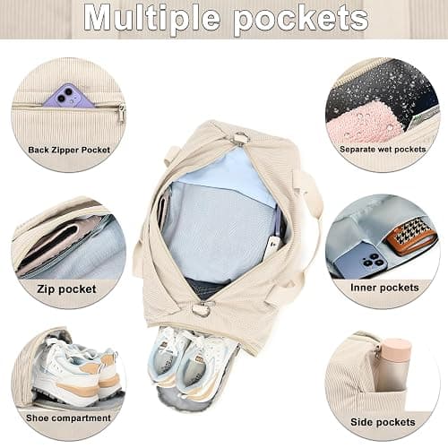 BLUBOON Duffle Bag Girls Kids Cute Gym Bag with Shoes Compartment & Wet Separation Waterproof Sports Overnight Travel Bag thumbnail 5