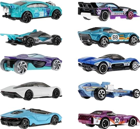 Hot Wheels 10-Pack of Toy Race Cars, Includes 1:64 Scale Corvette, Lamborghini, McLaren & Hot Wheels Originals (Amazon Exclusive) thumbnail 5