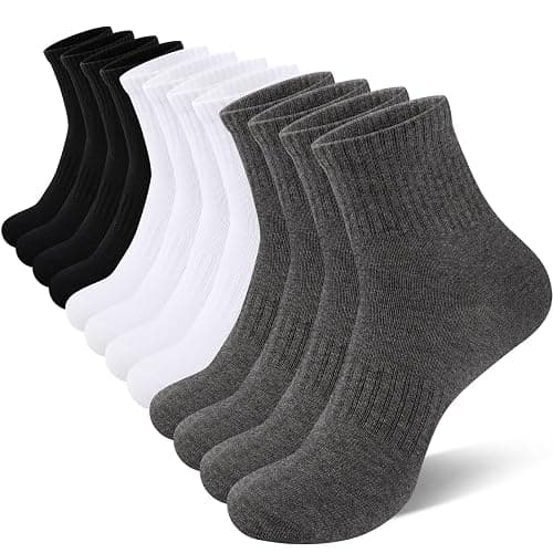 eallco Mens Ankle Socks Cotton Quarter Thin Ankle High Mini Crew Socks for Men 6 Pairs - Image 1