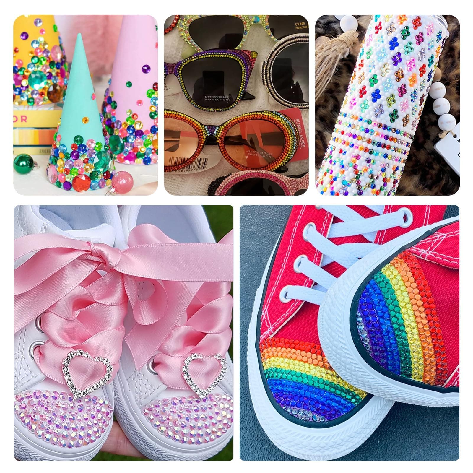 15000PCS 4MM Resin Jelly Rhinestones for Crafts Nails, 15 Colors SS16 Flatback Rhinestone Gems for Tumblers Mugs Crocs Shoes Graduation Cap Makeup, Bedazzling Kit with B7000 Glue thumbnail 6