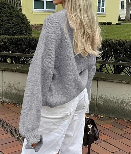PRETTYGARDEN Womens Cropped Cardigans Trendy 2025 Ruffle Open Front Chunky Knit Sweater Oversized Button Down Fall Clothes thumbnail 5