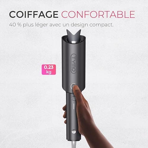 TYMO Boucleur a Cheveux Fer à Friser Automatique - CURLPRO Fer a Boucler Automatique Portable 25mm avec 3 Températures Réglables, Anti-brûlure, Boucleur Céramique Cheveux Court et Long, Gris Métal thumbnail 7
