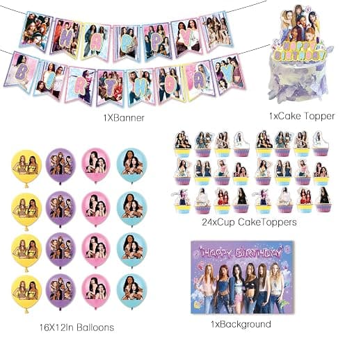Katseye Birthday Party Decorations Supplies: Banner, Photo Backdrops, Balloons, Cake Toppers Cake Decorations thumbnail 2