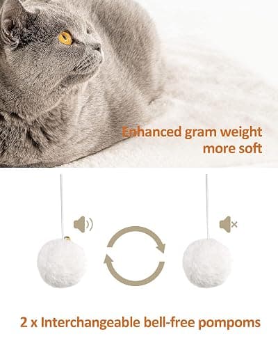 FourFurPets 43.8in 3-Tier Modern Cat Tree Tower Condo, Cat Scratch Posts for Indoor Cats, Big Plate, Two 19.7in Full Sisal Scratching Posts, Rustic Brown thumbnail 5