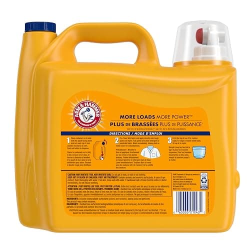 Arm & Hammer Liquid Laundry Detergent, Super Concentrated, Clean Fresh Scent, 170 Loads, 5.03L – Powerful Odor Elimination & Long-Lasting Freshness thumbnail 2