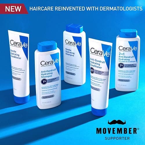 CeraVe Hydrating Anti Dandruff Shampoo, 1% Pyrithione Zinc Dandruff Treatment With Ceramides, Niacinamide & Hyaluronic Acid, Helps Eliminate Flakes & Provides Itchy Scalp Relief, Sulfate Free, 12 Oz thumbnail 2