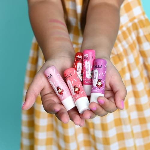 Miss Nella set of 5 Hypoallergenic children Lip Balms- HONEY BUNNY, SWEET CHEEKS & CUTIE PIE, Luvvu Wuvvy, Sugar Plum, Non Toxic Make Up for kids, perfect for those with sensitive skin. thumbnail 6