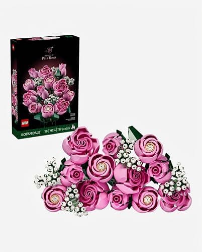 LEGO Botanicals Bouquet of Pink Roses Artificial Flowers - Building Blocks for Adults, Ages 18+ - Gifts for Birthdays for Her - Flowers for Home Office, Shelf or Room Decor - 10374 thumbnail 8