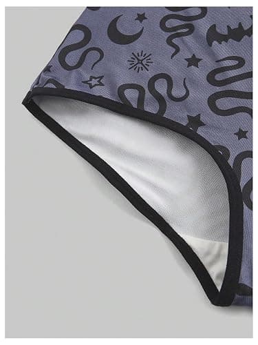 WDIRARA Women's 5 Pack Goth Graphic Panties Boyshorts Mid Rise Shorts Briefs Boxer thumbnail 7