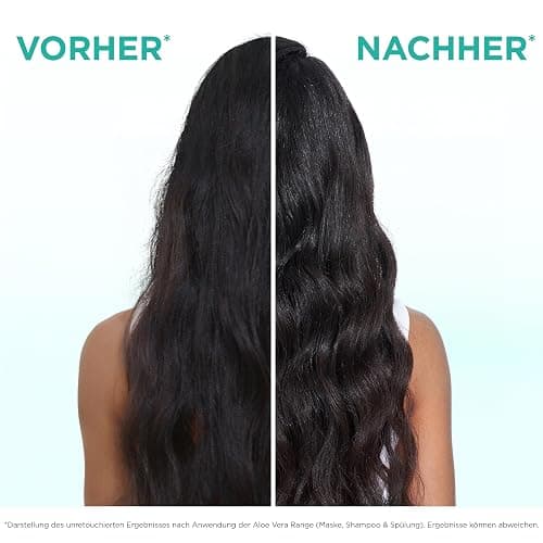 Garnier Fructis Aloe Vera + Haarmaske, Leave-In Haarkur für normales bis trockenes Haar & Kopfhaut, Mehr Geschmeidigkeit und Glanz, Intensive Feuchtigkeit, Ohne Silikone, Vegan, Hairfood, 3in1, 400ml thumbnail 6