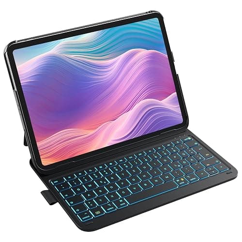 Inateck iPad 11(A16) Hülle mit Tastatur, iPad 10 Gen. Hülle mit Tastatur, für iPad Air 11" M4/ M3/M2 (2026/2025/2024),Air 5/4, Pro 11,QWERTZ,Ultraleichte Tastatur mit Stifthalter,AirTap BK2007 - Image 1