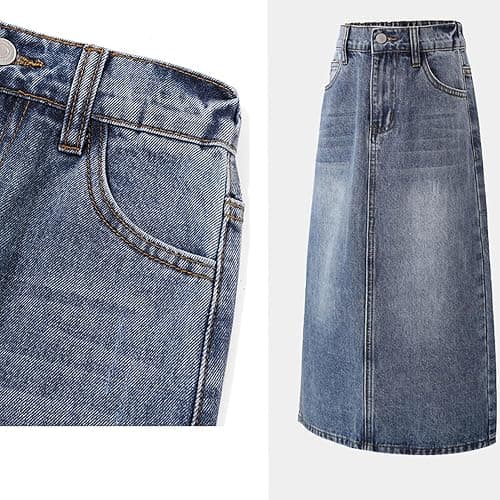 Teen Girls Denim Skirts Buttons Baggy Straight Casual Bottoms Dress Kids Long Jeans Dresses Summer Streetwear Skirts Girl Clothes Size 14 16 Outfits Teen Size 7 8 thumbnail 3
