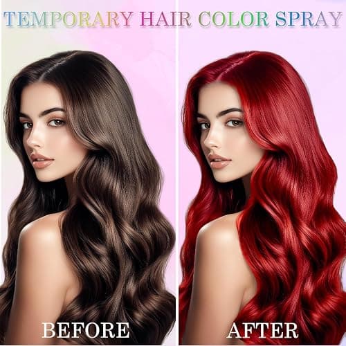 Red Hair Spray,Red Temporary Hair Color Spray for Kids Women Men,One-Day Temporary Hair Dye,Washable Hair Color Wax Natural Hair Strong Style Gel for World Cup 2026,Fans Party,Halloween,Cosplay thumbnail 4