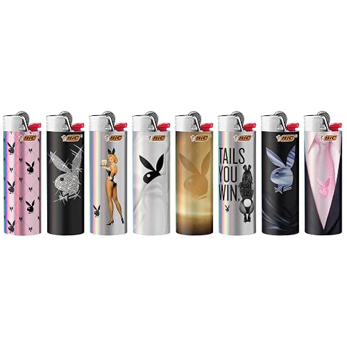 BIC Pocket Lighter, Special Edition Playboy (Holographic) Collection, Assorted Unique Lighter Designs, 8 Count Pack of Lighters thumbnail 5