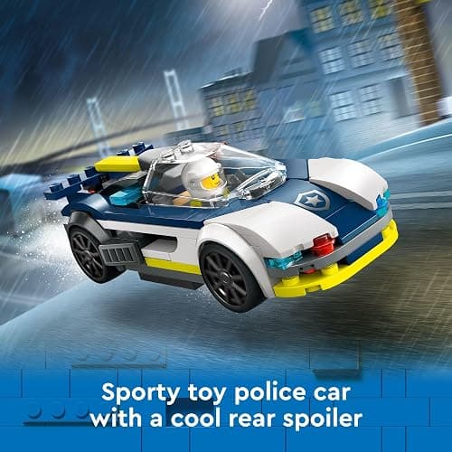 LEGO City Police Car and Muscle Car Chase, Emergency Vehicle Toy for Boys and Girls, Fun Gift for Kids Ages 6+ who Love Pretend Play Toys, Police Toy with Officer and Crook Minifigures, 60415 thumbnail 3