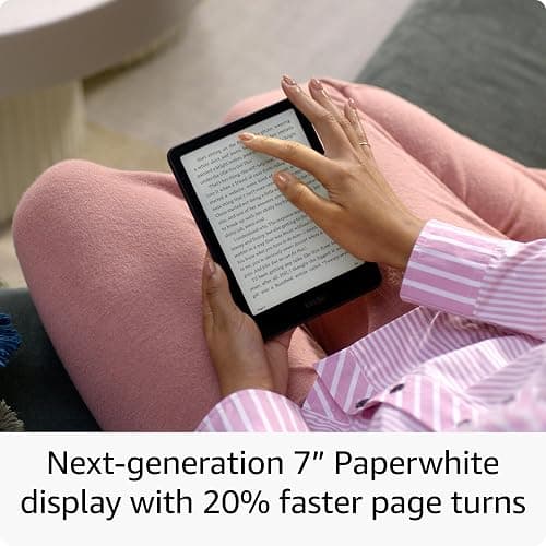 All-new Amazon Kindle Paperwhite Signature Edition (32 GB) – Our fastest Kindle with an auto-adjusting front light, wireless charging, and weeks of battery life – Metallic Jade + 3 Months of Kindle Unlimited (with auto-renewal) - Metallic Jade - With 3 months of Kindle Unlimited thumbnail 3