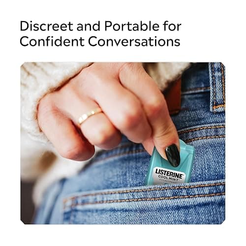 Listerine Cool Mint PocketPaks Portable Breath Strips for Bad Breath, Fresh Breath Strips to Kill 99% of Bad Breath Germs* On-the-Go, Cool Mint Flavor, 72 Per Pack (3x24) - (Pack of 6) thumbnail 6