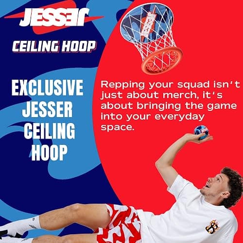 Jesser Basketball Hoop with Balls | Fun Indoor Game for All Ages 6+, Gift for Kids, Children, Teens & Families, Bedroom & Playroom | Toy for Boys & Girls (Ceiling Hoop or Over The Door) thumbnail 5
