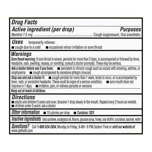 HALLS Relief Honey Lemon Cough Drops, Bulk Cough Drops, 250 Drops thumbnail 2