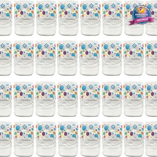 Pail Buddies Baby Doll Diapers Refill Value Pack | Fits Most Baby Alive 10–14 Inch Dolls That Drink & Wet / Poop | 32 Diapers - Image 1