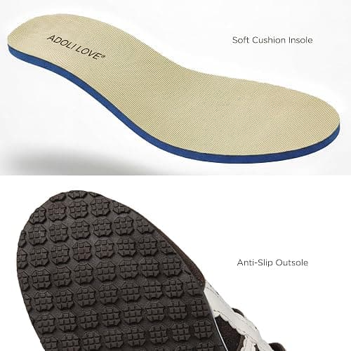 Adolilove Ballet Sneakers for Women Mary Jane Flats Walking Shoes Slip On with Elastic Straps with Memory Foam Insole thumbnail 5