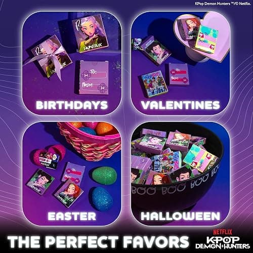 Kpop Demon Hunters™ Sticker Party Packs - 16 Boxes with 5 Stickers Each, Great Kpop Demon Hunters Party Favors, Valentine's Day, Kids Birthday Gifts, Official K Pop Merch thumbnail 5