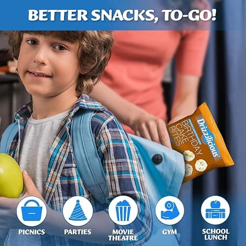 Drizzilicious Mini Rice Cakes Birthday Cake - Rice Crisps, Healthy Snack for Adults and Kids, Flavored Rice Cakes, Vegan, Gluten Free, Allergen Free, Only 90 Calories Per Serving - 4 oz (Pack of 2) thumbnail 6