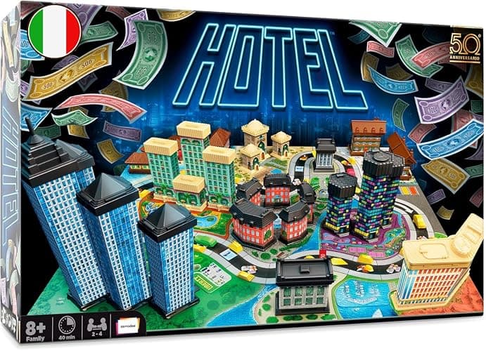 Asmodee – HOTEL – Nuova Versione Gioco da Tavolo | Gioco da Tavola Strategico di Costruzione Hotel per Famiglia e Amici – 2-4 Giocatori – 8+ Anni – 40 Min. – Edizione Italiana - Image 1