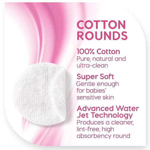 Medline Simply Soft Cotton Rounds (300 Count), 100% Cotton Absorbent and Textured Cotton Pads, Lint-Free thumbnail 9