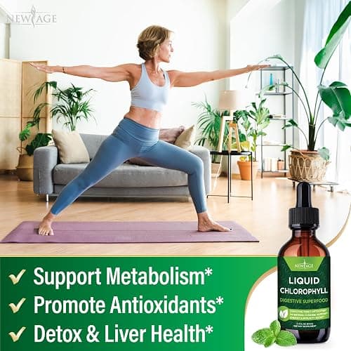 NEW AGE Chlorophyll Liquid Drops - Natural Concentrate – Energy Booster, Digestion and Immune System Supports, Internal Deodorant, Liver Function - (2 Fl Oz (Pack of 1)) thumbnail 5