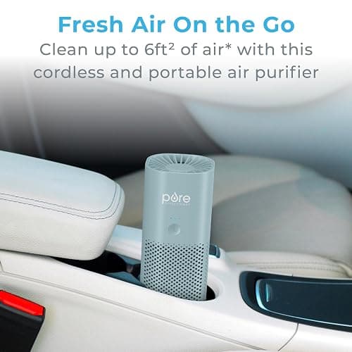 Pure Enrichment® PureZone™ Mini Portable Air Purifier - Cordless True HEPA Filter Cleans Air & Eliminates 99.97% of Dust, Odors, & Allergens Close to You - Cars, School, & Office (Starlight Blue) thumbnail 3