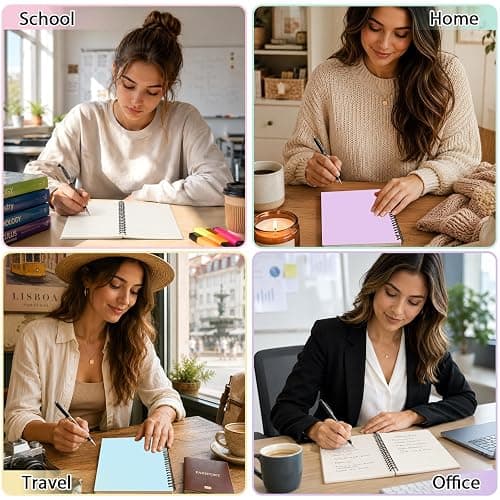gisgfim 8 Pack Spiral Notebook A5 8.3 x 5.7 Inch College Ruled Spiral Journal Notebook 100 Pages/50 Sheets School Professional Journaling Notebooks for Business Work School Office Supplies(Colorful) thumbnail 6