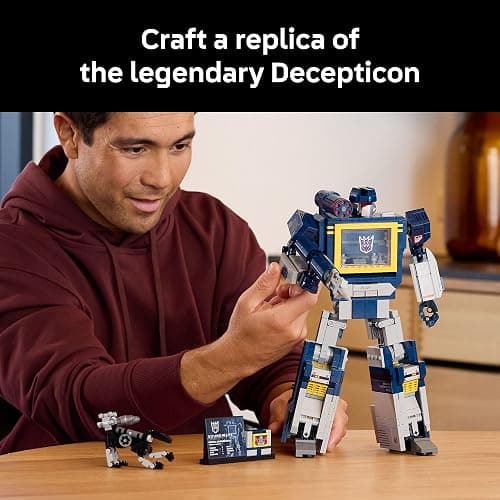 LEGO Icons Transformers: Soundwave - Building Set W/Sound Effects for Adults, 18+ - Model Kit W/Ravage & Laserbeak Figures - DIY Home Decor - Collectible Gift Idea for Sci-FI & Movie Fans - 10358 thumbnail 3