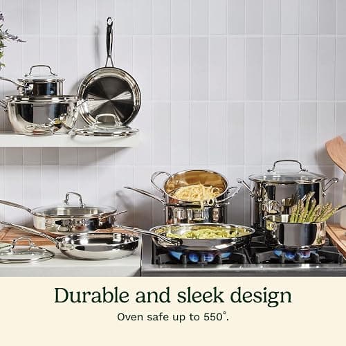 Cuisinart 17-Piece Cookware Set, Chef's Classic Steel Collection 77-17N thumbnail 2