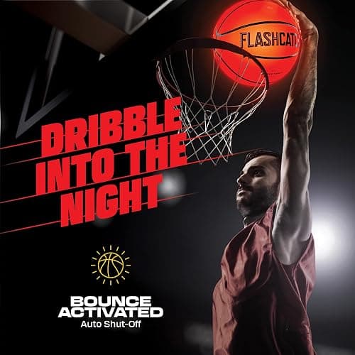 FlashCatch Light Up Basketball - Glow in The Dark - Sports Gear Accessories Gifts for Boys 8-15+ Year Old - Kids Teens Gift Birthday Ideas - Teen Boy Toys Ages 8 9 10 11 12 13 14 15 Outdoor Teenager thumbnail 2